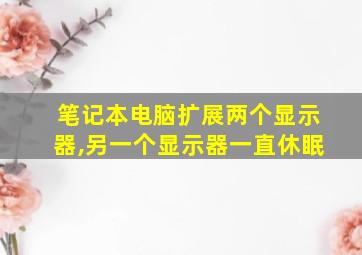 笔记本电脑扩展两个显示器,另一个显示器一直休眠