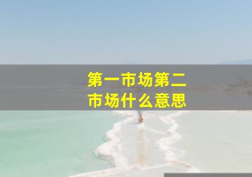 第一市场第二市场什么意思