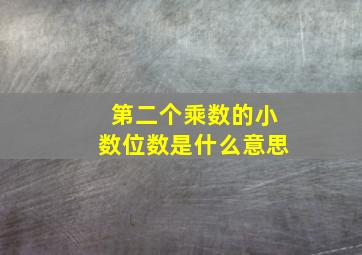 第二个乘数的小数位数是什么意思