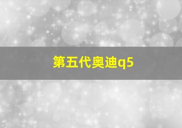 第五代奥迪q5