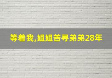 等着我,姐姐苦寻弟弟28年