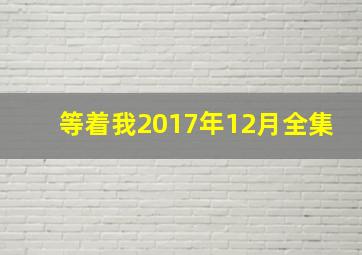 等着我2017年12月全集