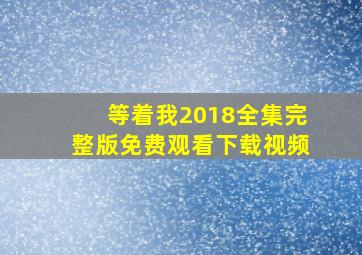 等着我2018全集完整版免费观看下载视频