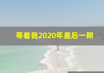 等着我2020年最后一期