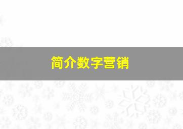 简介数字营销