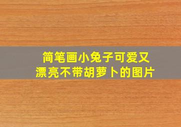 简笔画小兔子可爱又漂亮不带胡萝卜的图片