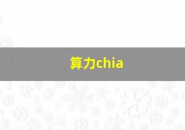 算力chia