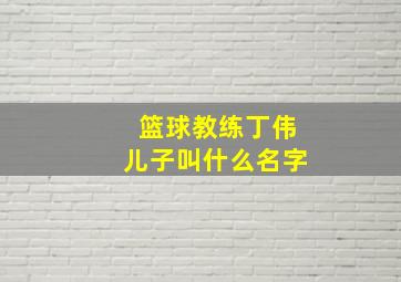 篮球教练丁伟儿子叫什么名字