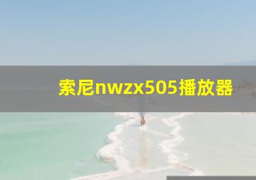 索尼nwzx505播放器