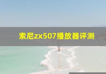 索尼zx507播放器评测