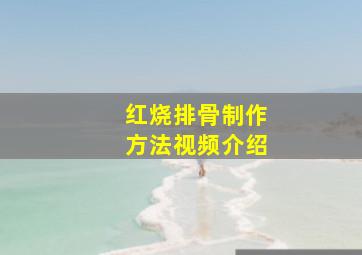 红烧排骨制作方法视频介绍