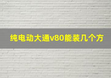 纯电动大通v80能装几个方