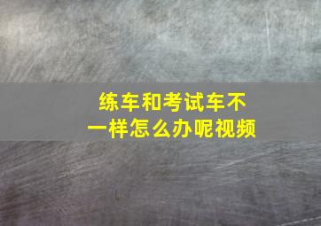 练车和考试车不一样怎么办呢视频