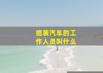 组装汽车的工作人员叫什么