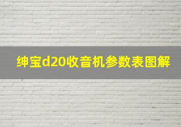 绅宝d20收音机参数表图解