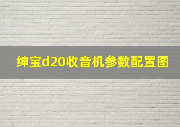 绅宝d20收音机参数配置图