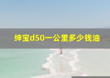 绅宝d50一公里多少钱油