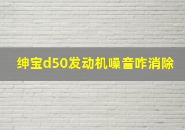 绅宝d50发动机噪音咋消除