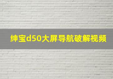 绅宝d50大屏导航破解视频