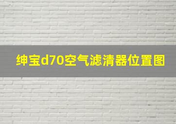 绅宝d70空气滤清器位置图