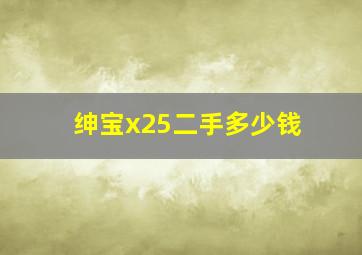 绅宝x25二手多少钱