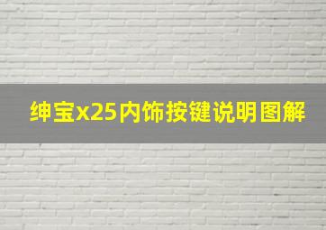 绅宝x25内饰按键说明图解