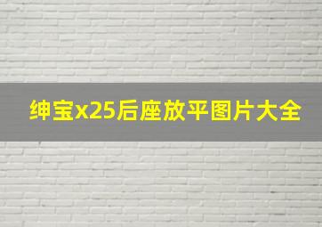 绅宝x25后座放平图片大全