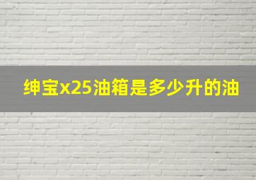 绅宝x25油箱是多少升的油