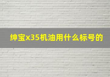 绅宝x35机油用什么标号的