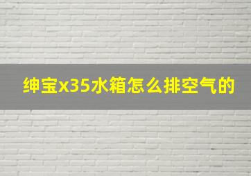 绅宝x35水箱怎么排空气的