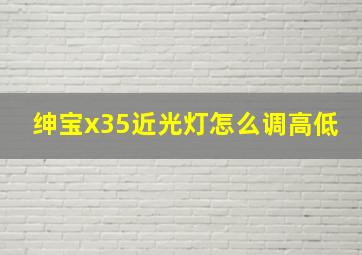 绅宝x35近光灯怎么调高低