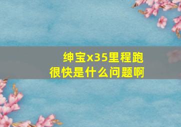 绅宝x35里程跑很快是什么问题啊