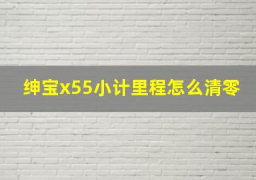 绅宝x55小计里程怎么清零