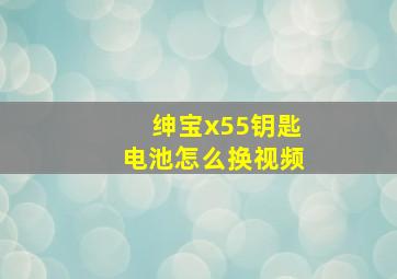 绅宝x55钥匙电池怎么换视频