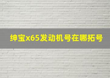 绅宝x65发动机号在哪拓号