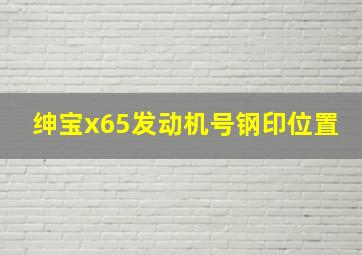 绅宝x65发动机号钢印位置