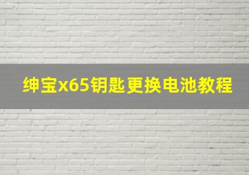 绅宝x65钥匙更换电池教程