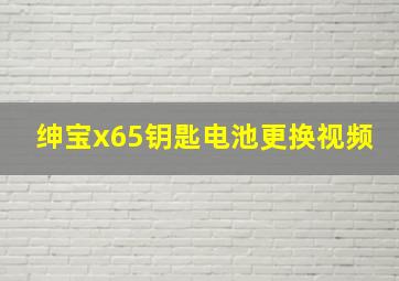 绅宝x65钥匙电池更换视频