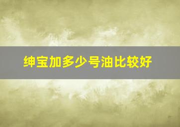 绅宝加多少号油比较好