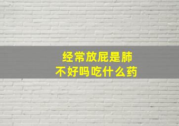 经常放屁是肺不好吗吃什么药