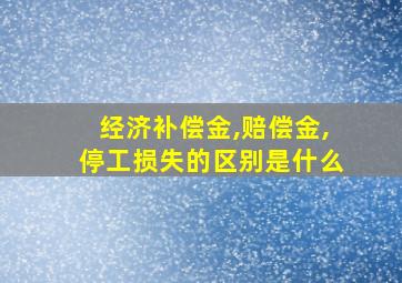 经济补偿金,赔偿金,停工损失的区别是什么