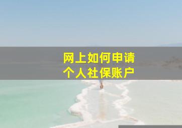 网上如何申请个人社保账户