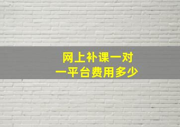 网上补课一对一平台费用多少