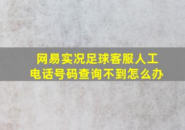 网易实况足球客服人工电话号码查询不到怎么办