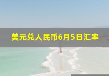 美元兑人民币6月5日汇率