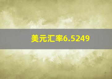 美元汇率6.5249