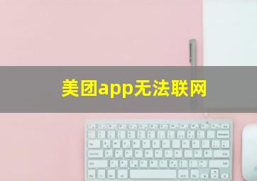 美团app无法联网