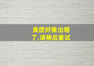 美团好像出错了,请稍后重试