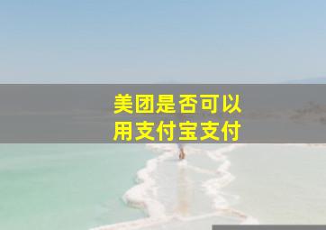 美团是否可以用支付宝支付