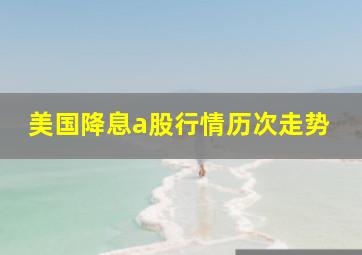 美国降息a股行情历次走势